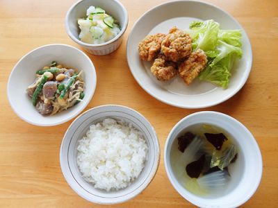 鶏肉の磯から揚げ定食｜レシピ・料理｜タニタ社員食堂レシピ